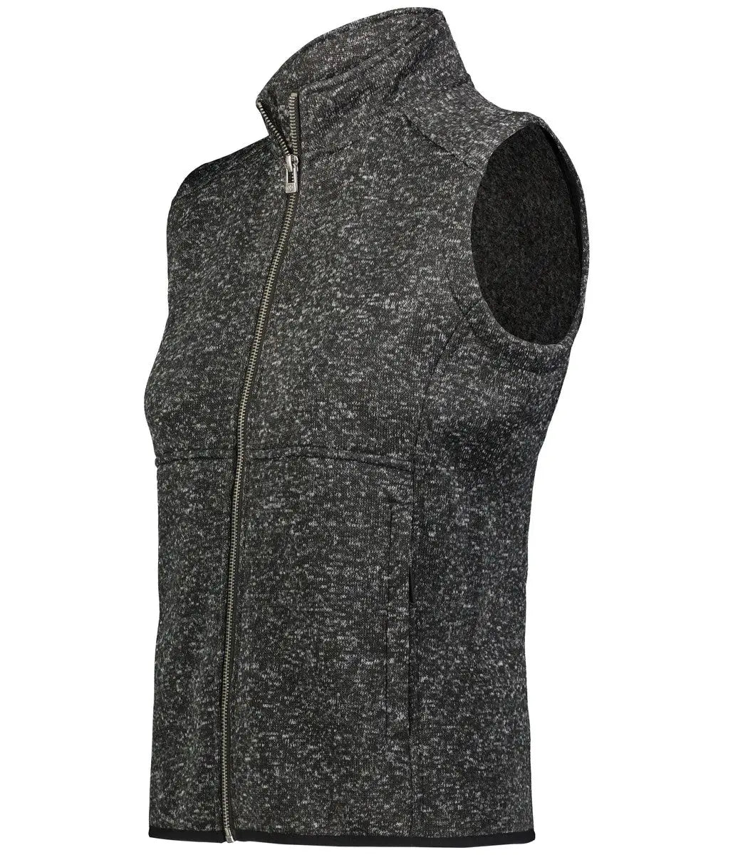 Holloway 223742 Ladies Alpine Sweater Fleece Vest - Black Heather
