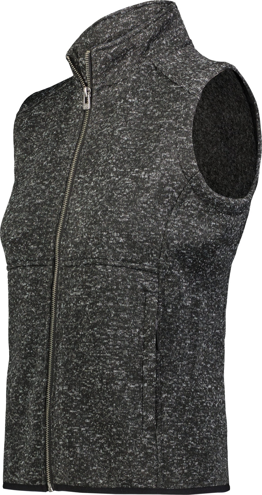 Holloway 223742 Ladies Alpine Sweater Fleece Vest - Black Heather - Xs