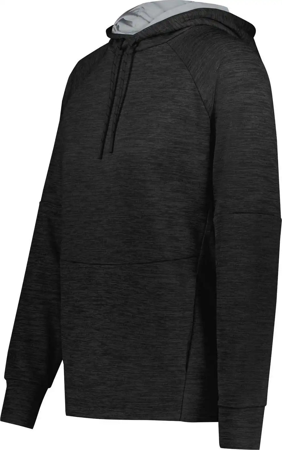Holloway 223780 Ladies All Pro Performance Fleece Hoodie - Black Heather Silver