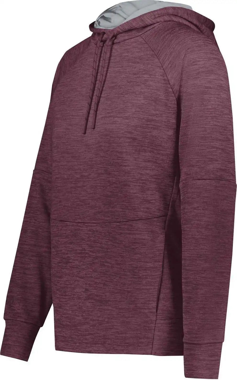 Holloway 223780 Ladies All Pro Performance Fleece Hoodie - Maroon Heather Silver