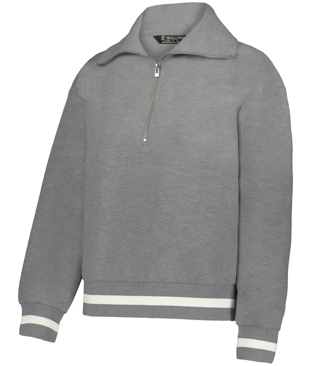 Holloway 223782 Ladies Heritage Prep 1/4-zip Pullover - Athletic Heather Vanilla