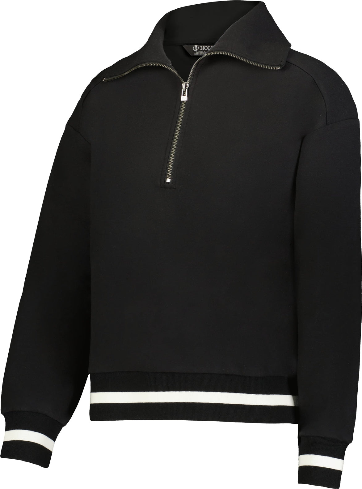 Holloway 223782 Ladies Heritage Prep 1/4-zip Pullover - Black Vanilla - Xs