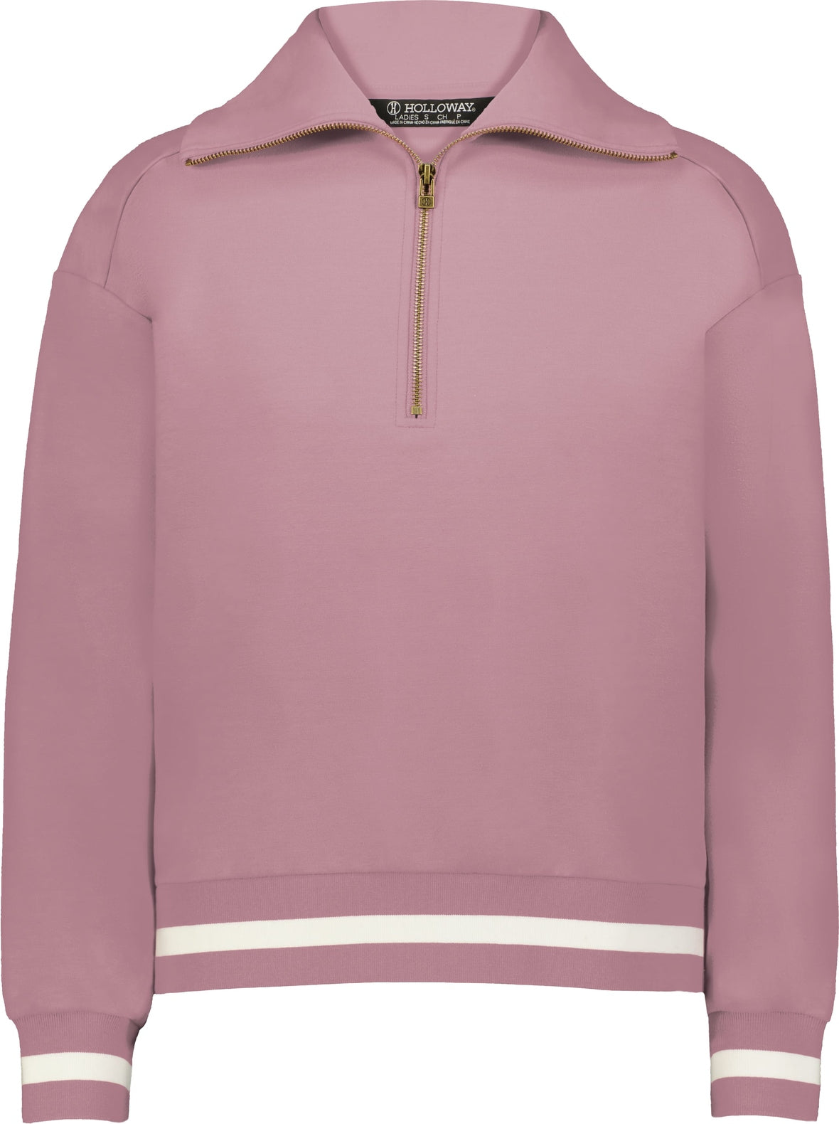 Holloway 223782 Ladies Heritage Prep 1/4-zip Pullover - Rosewood Vanilla