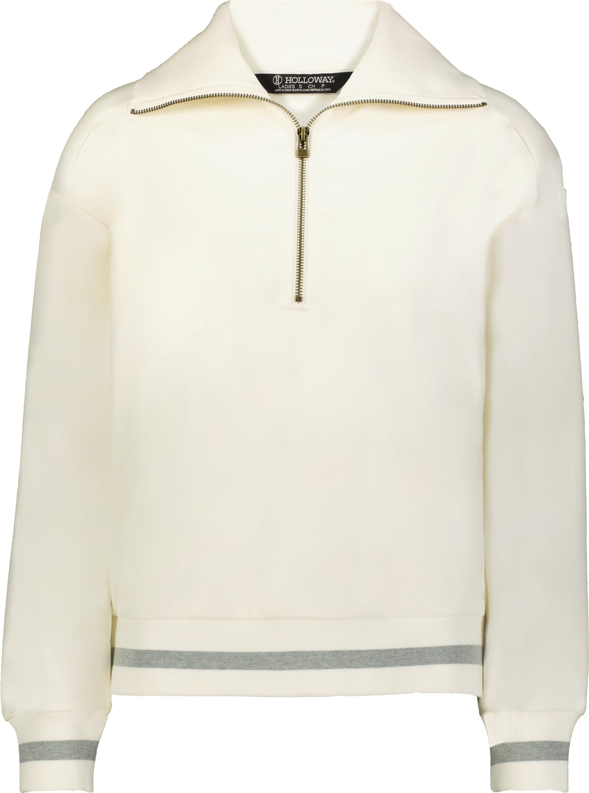 Holloway 223782 Ladies Heritage Prep 1/4-zip Pullover - Vanilla Athletic Heather