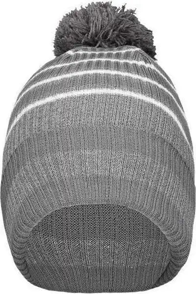 Holloway 223815 8 1/2’’ Spirit Pom Beanie - Graphite Heather Gray White - Dark / one Size Fits Most