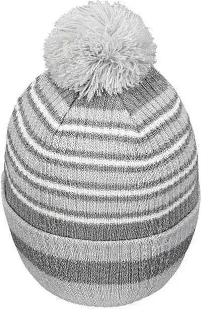 Holloway 223815 8 1/2’’ Spirit Pom Beanie Silver Heather Gray White Light Graygray / one Size Fits Most