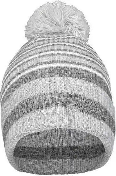 Holloway 223815 8 1/2’’ Spirit Pom Beanie - Silver Heather Gray White - Light Graygray / one Size Fits Most