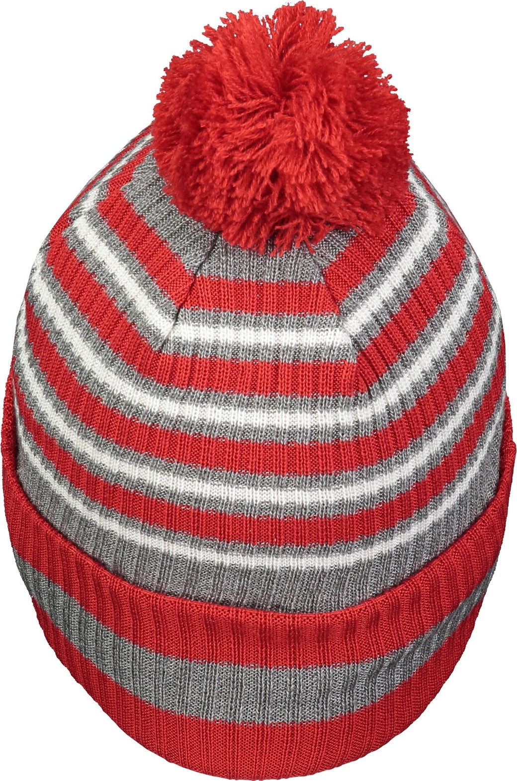 Holloway 223815 Spirit Pom Beanie - Red Heather Gray White - Os
