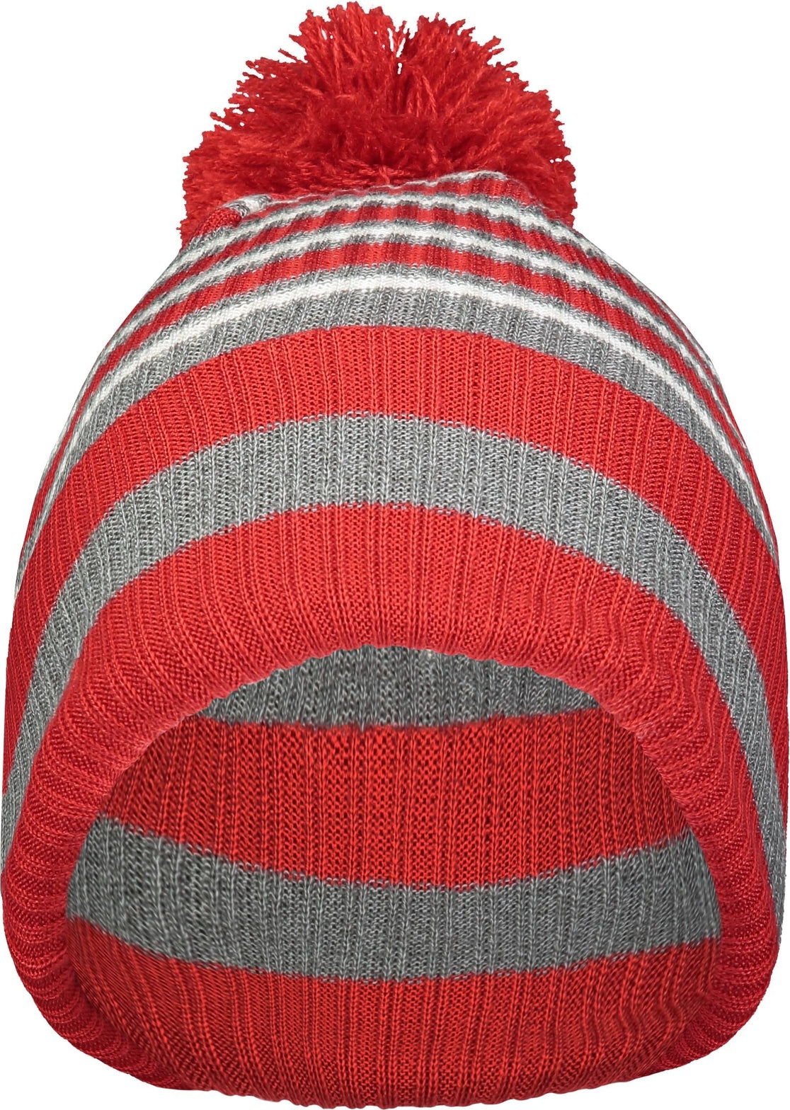 Holloway 223815 Spirit Pom Beanie - Red Heather Gray White - Os