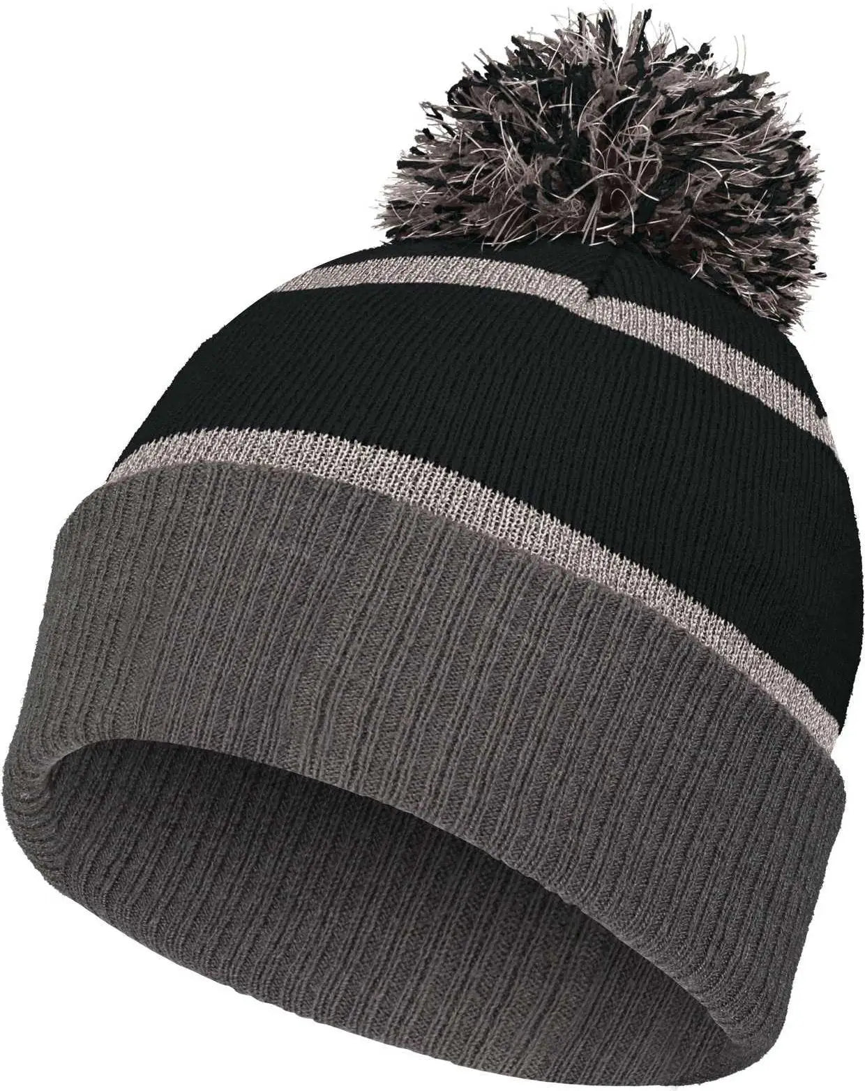 Holloway 223816 Reflective Beanie with Cuff - Black Carbon