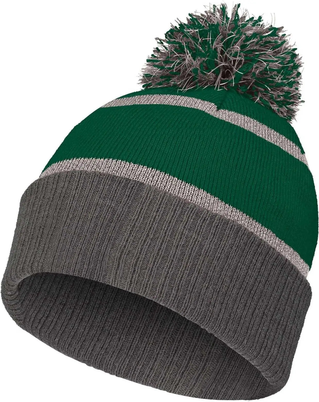 Holloway 223816 Reflective Beanie with Cuff - Forest Carbon