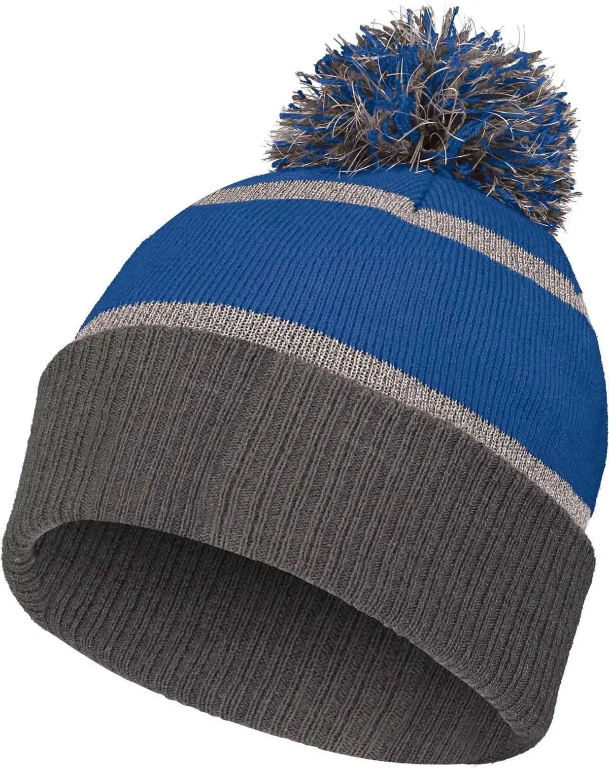 Holloway 223816 Reflective Beanie with Cuff - Royal Carbon - Dark Gray / Adult Osfm