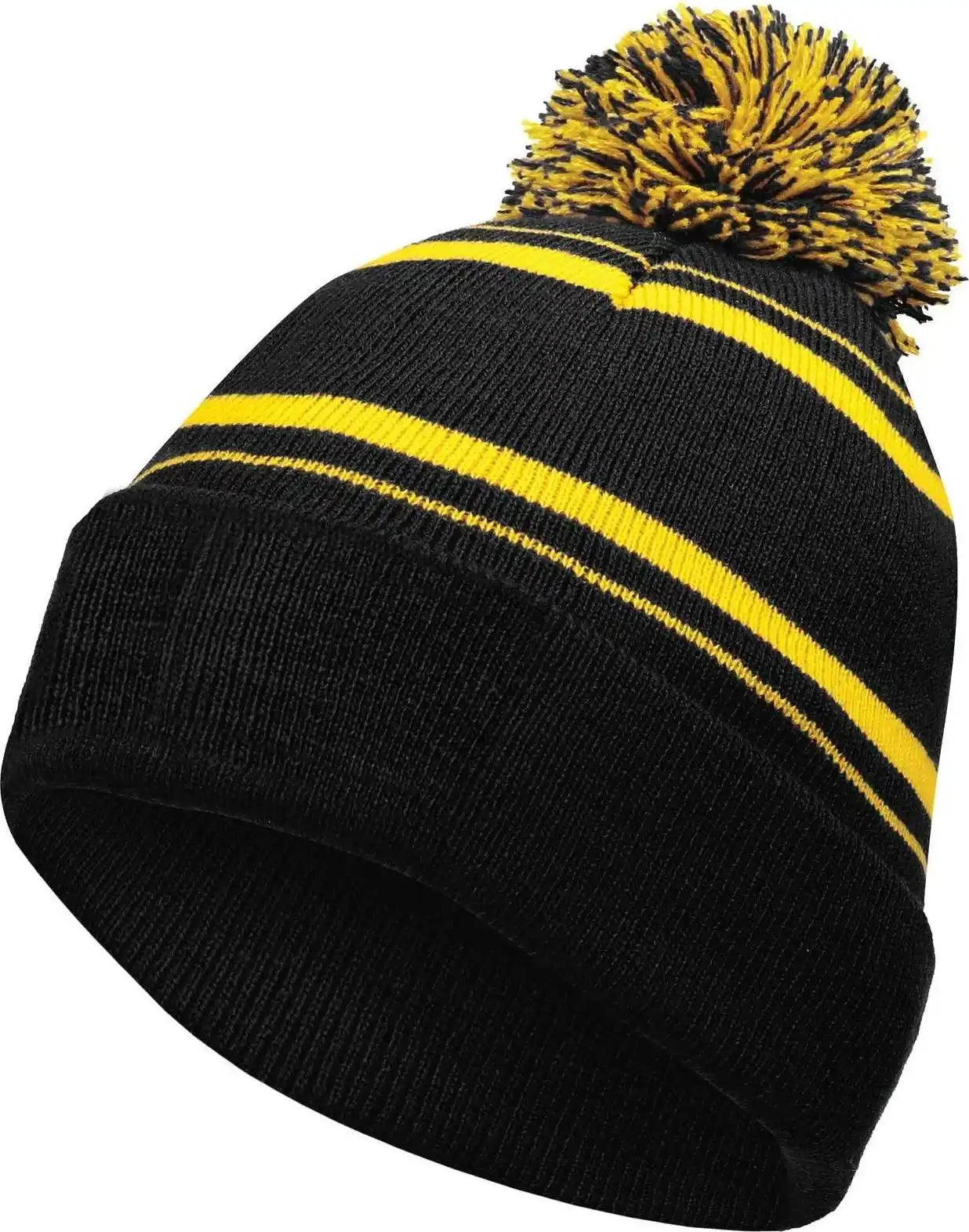 Holloway 223860 Homecoming Beanie with Cuff - Black Light Gold - Adult Osfm