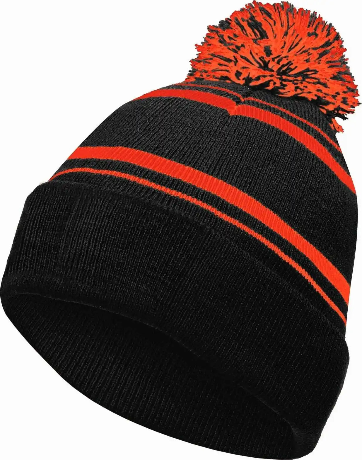 Holloway 223860 Homecoming Beanie with Cuff - Black Orange - Adult Osfm