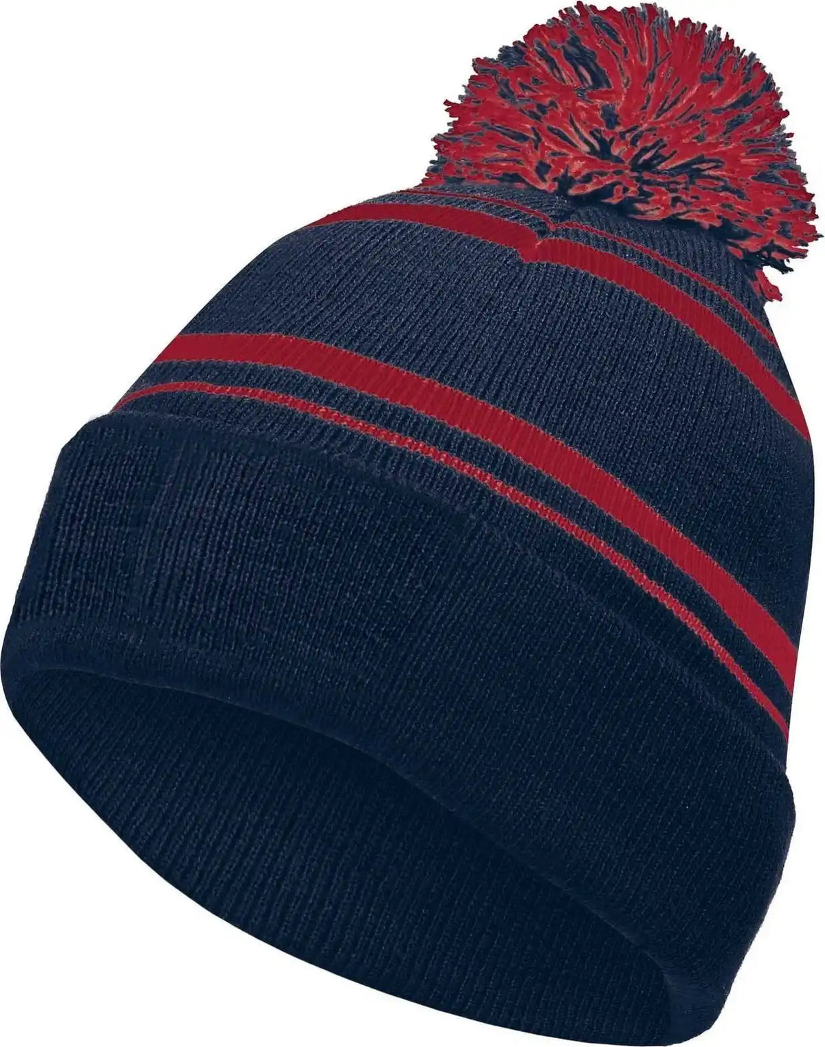 Holloway 223860 Homecoming Beanie with Cuff - Navy Scarlet - Red / Adult Osfm