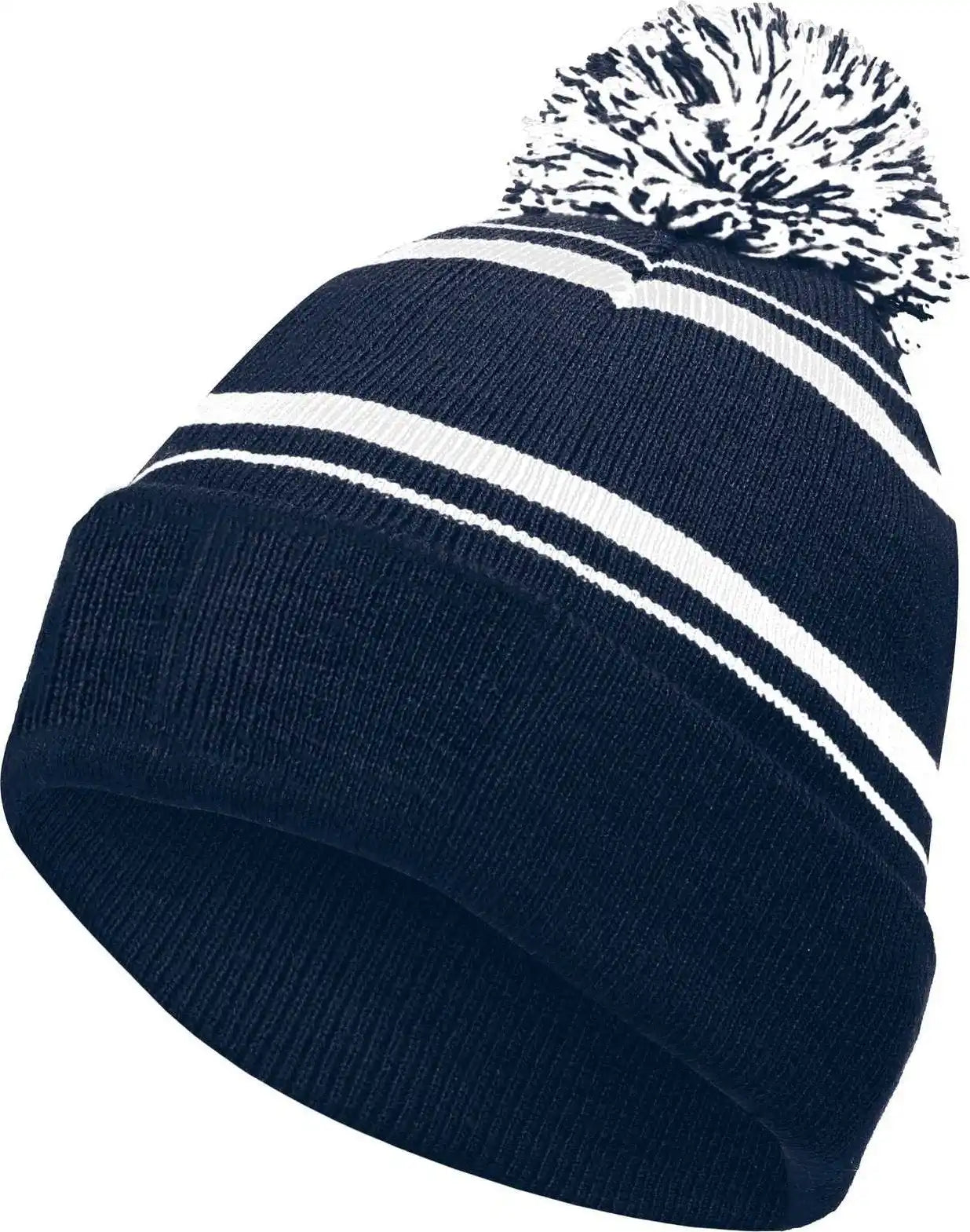 Holloway 223860 Homecoming Beanie with Cuff - Navy White - Adult Osfm