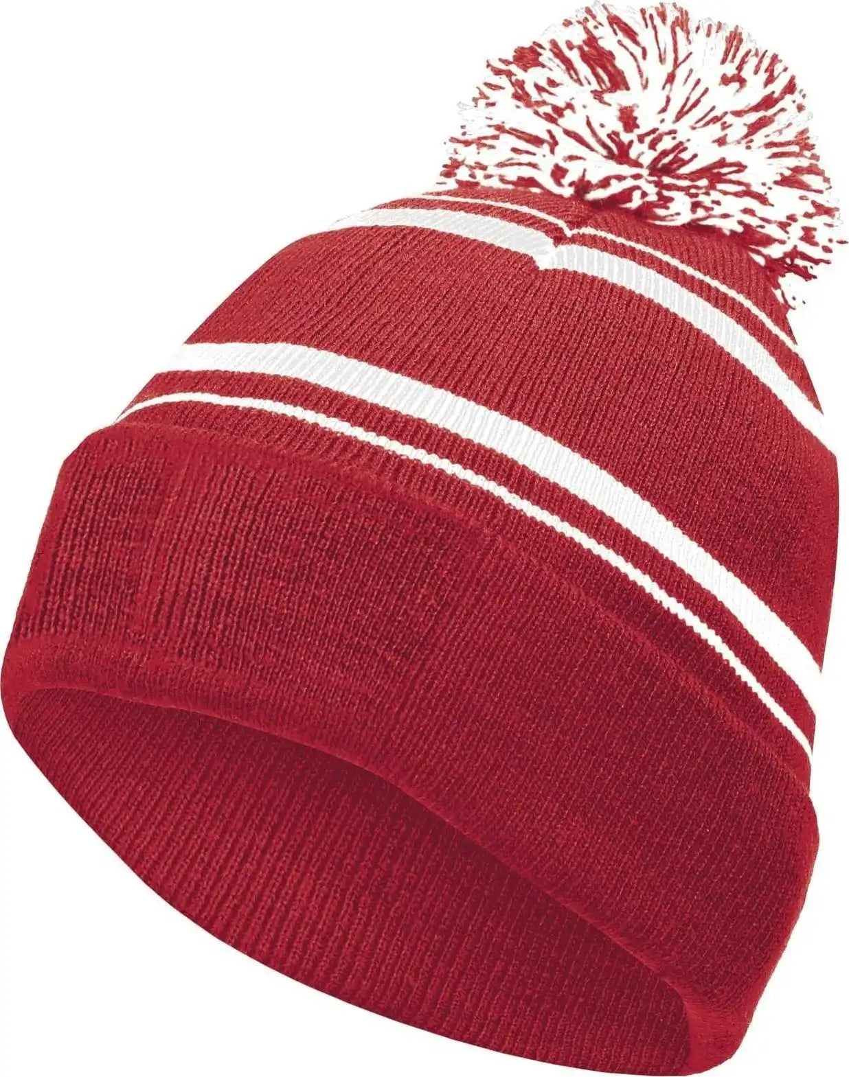 Holloway 223860 Homecoming Beanie with Cuff - Scarlet White - Red / Adult Osfm