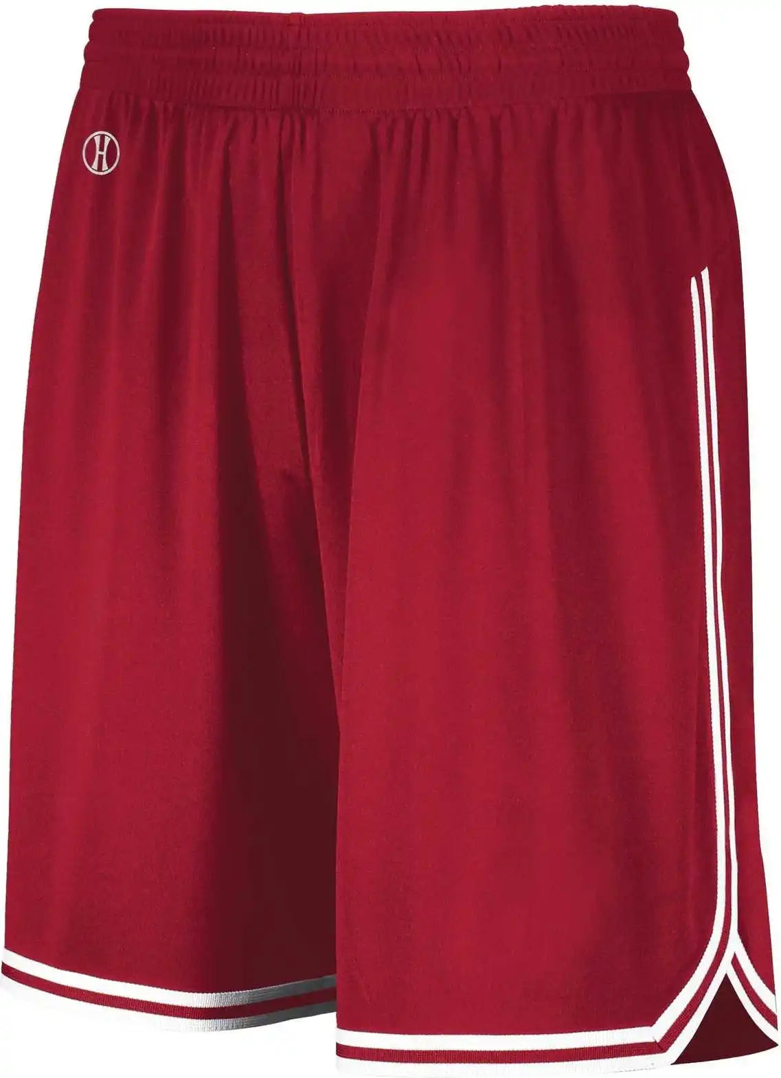 Holloway 224077 Retro Basketball Shorts - Scarlet White