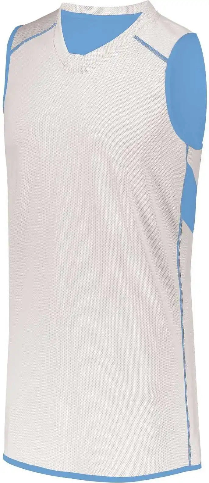 Holloway 224078 Dual-side Single Ply Basketball Jersey - University Blue White