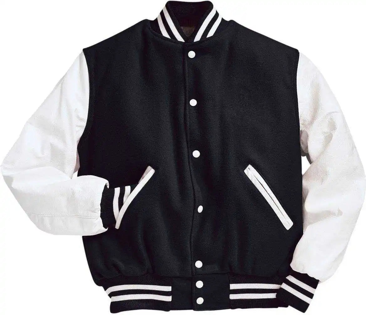 Holloway 224183 Varsity (wool Leather Sleeves) - Bk Wh