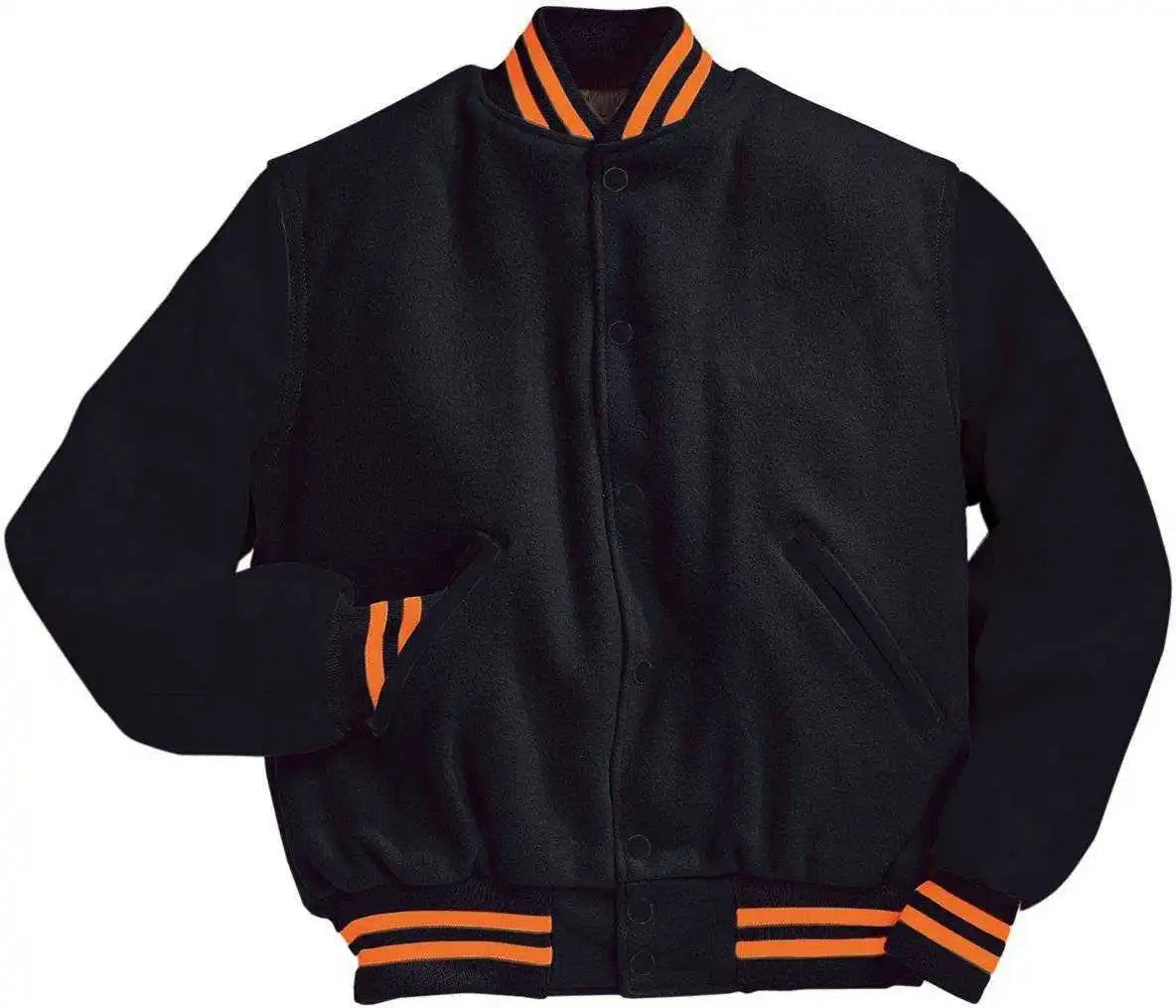 Holloway 224183 Varsity (wool Leather Sleeves) - Black Burnt Orange