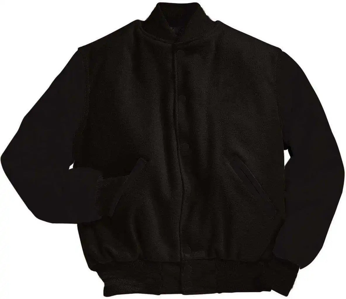 Holloway 224183 Varsity (wool Leather Sleeves) Black