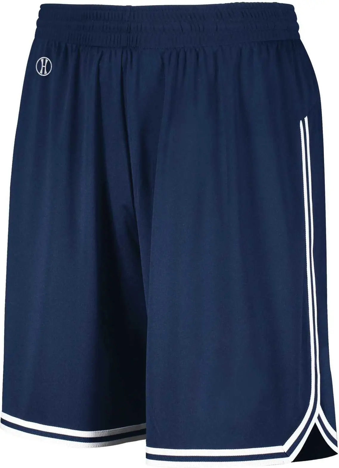 Holloway 224277 Youth Retro Basketball Shorts - Navy White - s