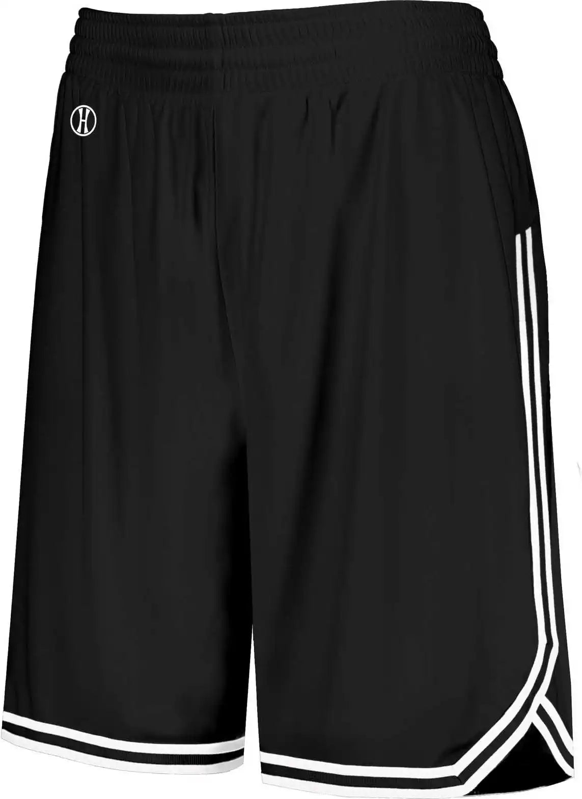 Holloway 224377 Ladies Retro Basketball Shorts - Black White