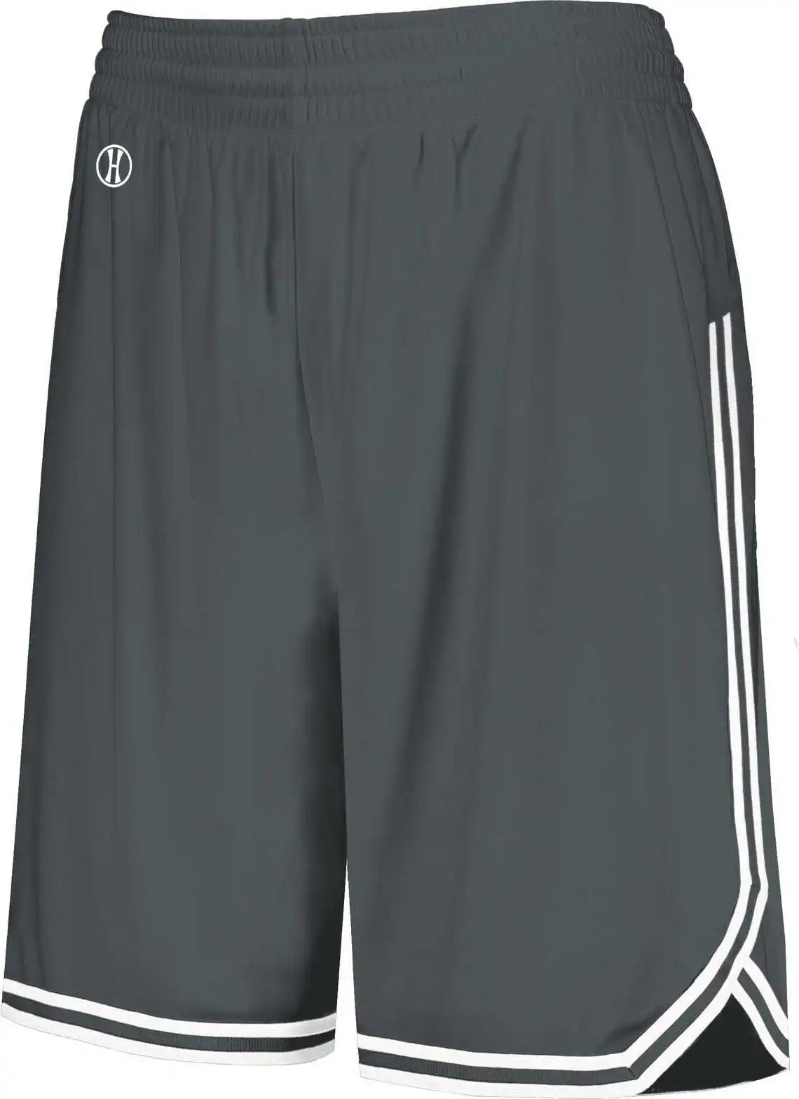 Holloway 224377 Ladies Retro Basketball Shorts - Graphite White