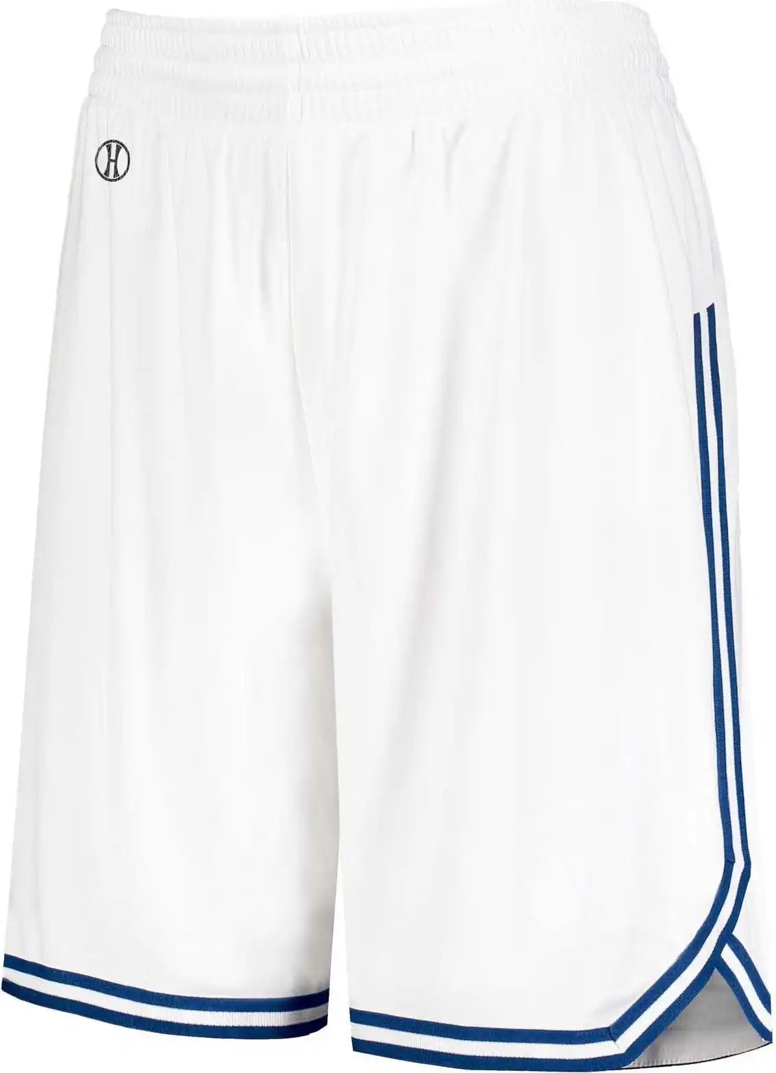 Holloway 224377 Ladies Retro Basketball Shorts - White Royal