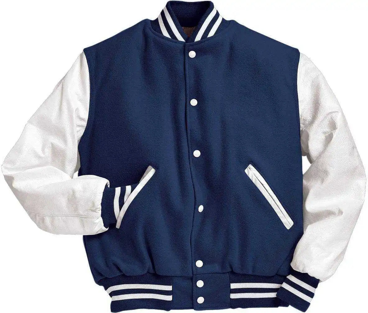 Holloway 224683 Varsity Tall (wool Leather Sleeves) Dk Royal White