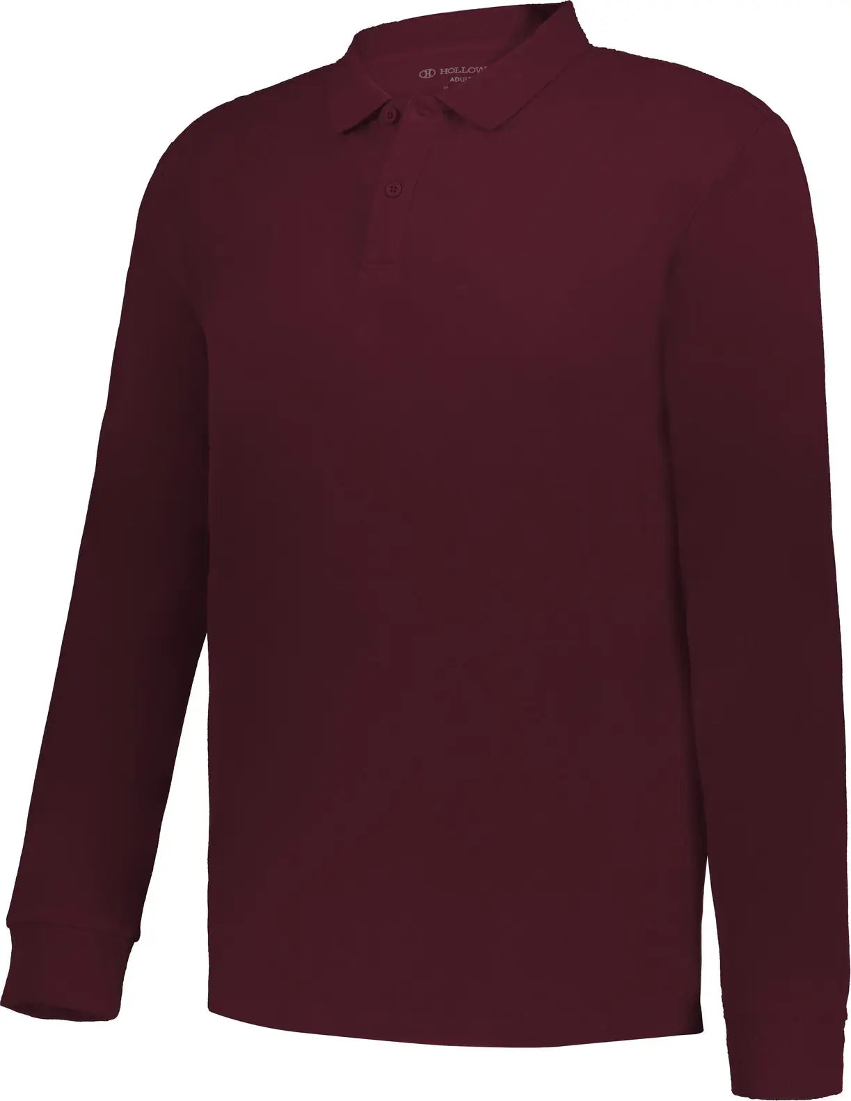 Holloway 226177 Cotton Core Long Sleeve Polo - Maroon - Adult s