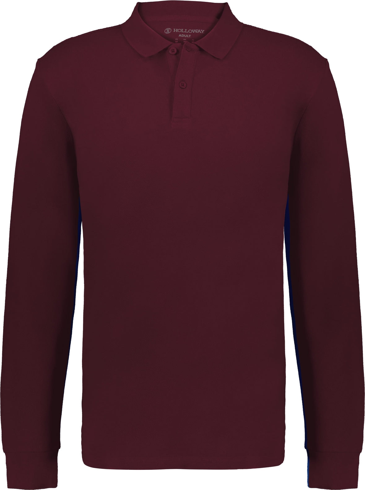 Holloway 226177 Cotton Core Long Sleeve Polo - Maroon