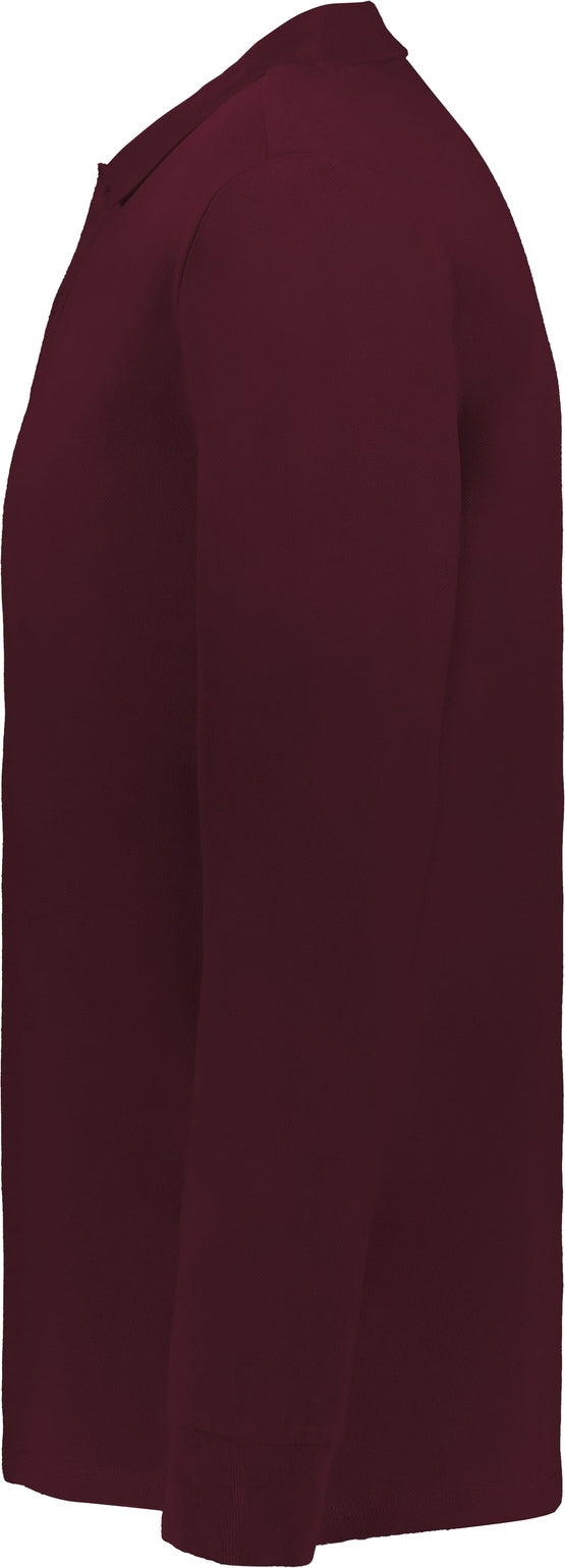 Holloway 226177 Cotton Core Long Sleeve Polo - Maroon