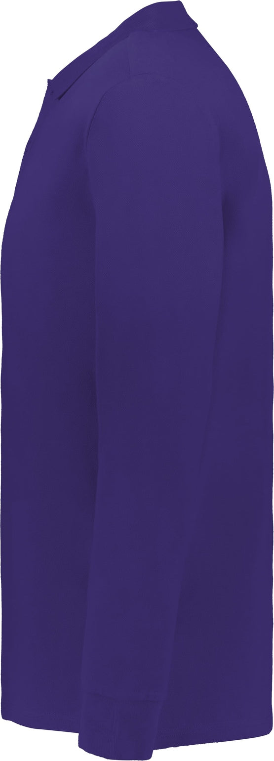 Holloway 226177 Cotton Core Long Sleeve Polo - Purple