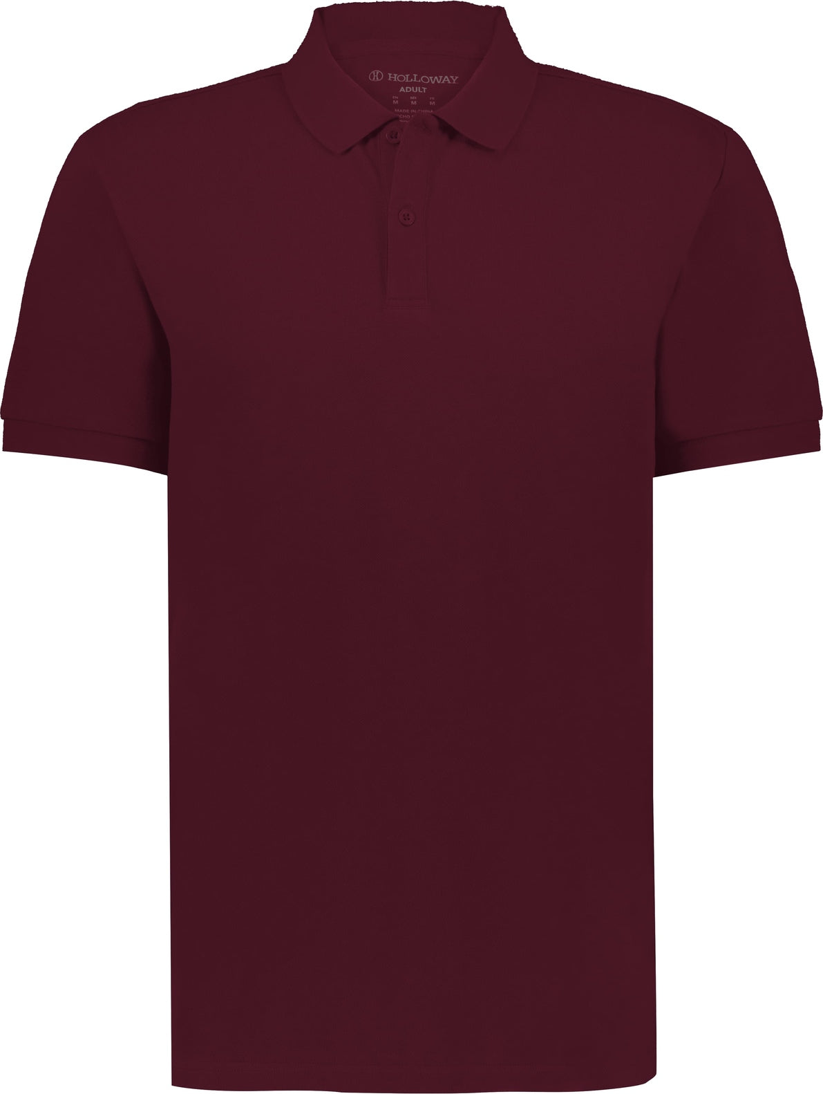 Holloway 226178 Cotton Core Short Sleeve Polo - Maroon - Adult s
