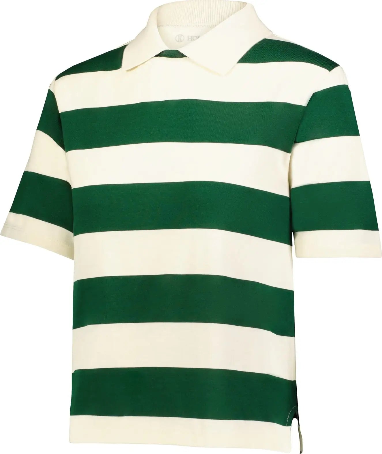 Holloway 226302 Ladies Prep Street Rugby Crop Polo - Alabaster Vintage Dark Green - Forest / s
