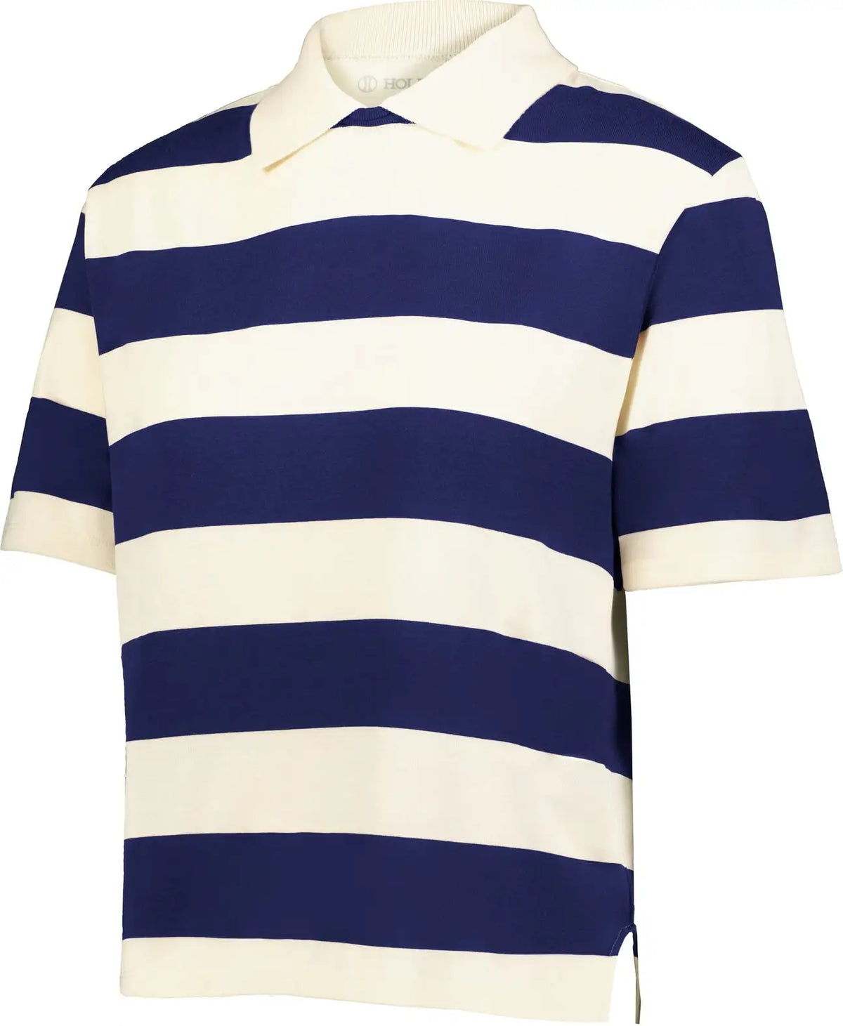 Holloway 226302 Ladies Prep Street Rugby Crop Polo - Alabaster Vintage Navy - s
