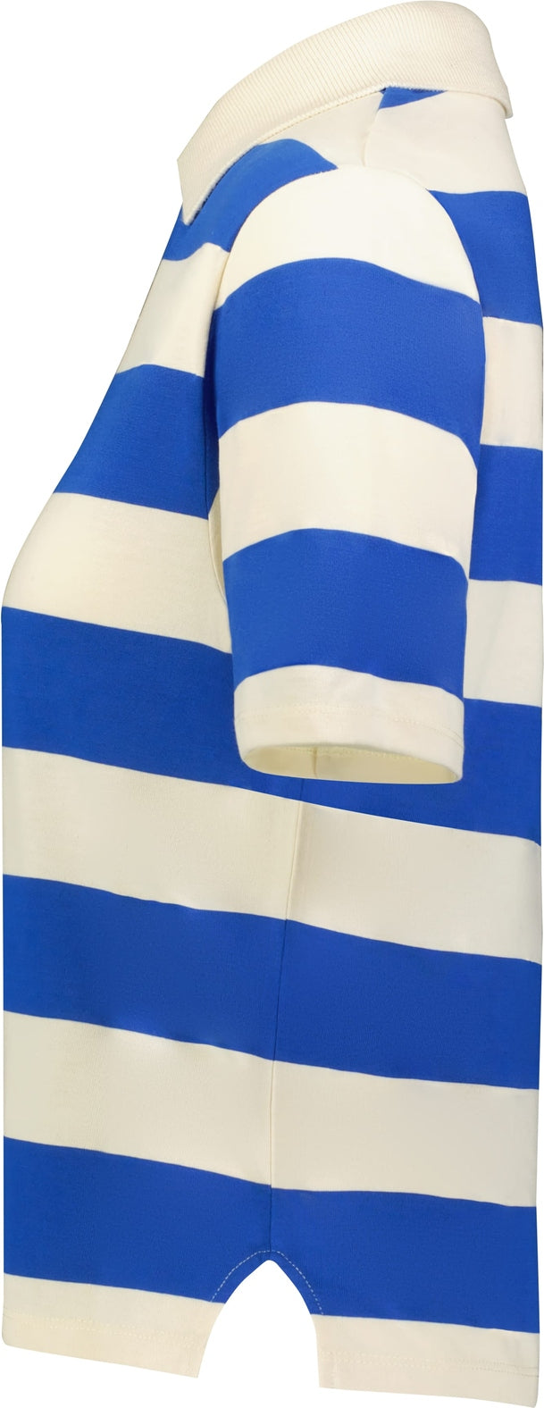 Holloway 226302 Ladies Prep Street Rugby Crop Polo - Alabaster Vintage Royal