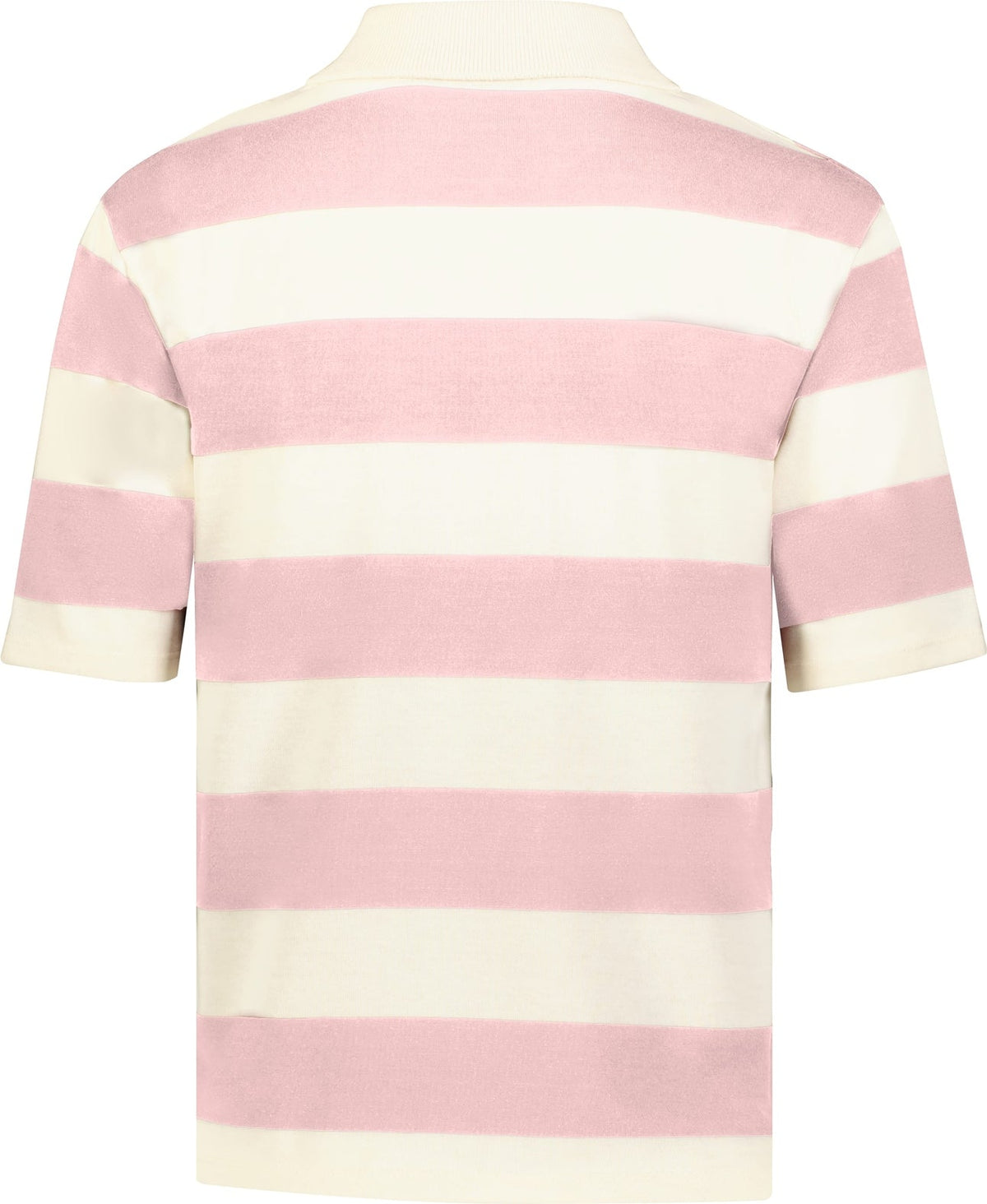 Holloway 226302 Ladies Prep Street Rugby Crop Polo - Alabaster Vintage Petal Pink