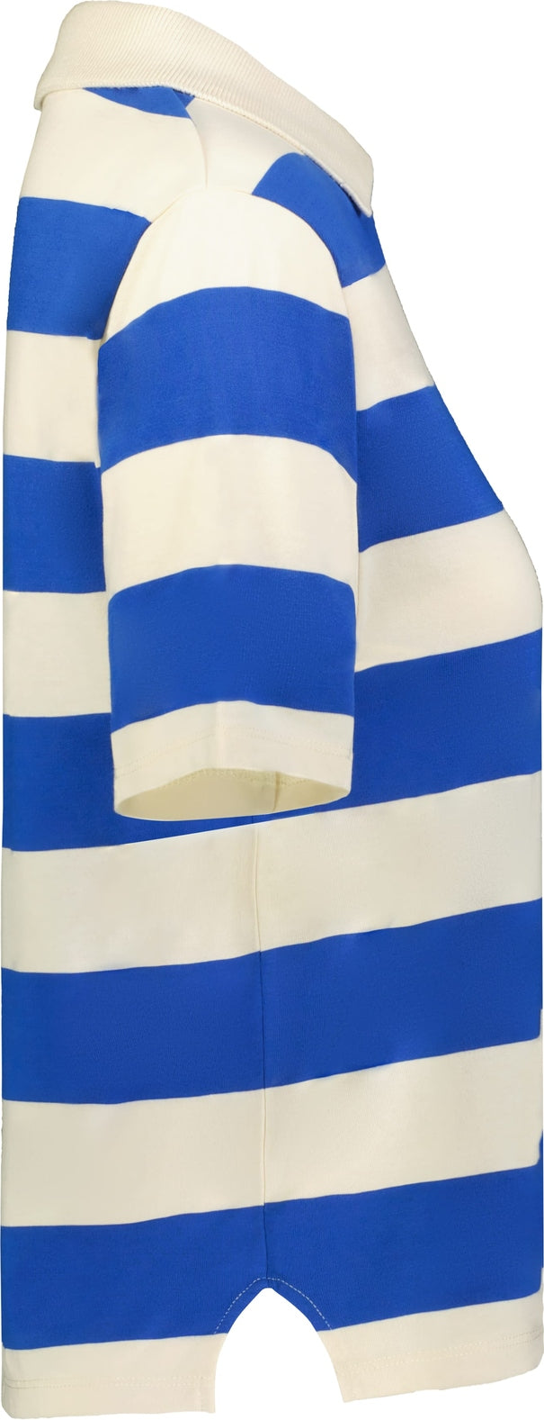 Holloway 226302 Ladies Prep Street Rugby Crop Polo - Alabaster Vintage Royal