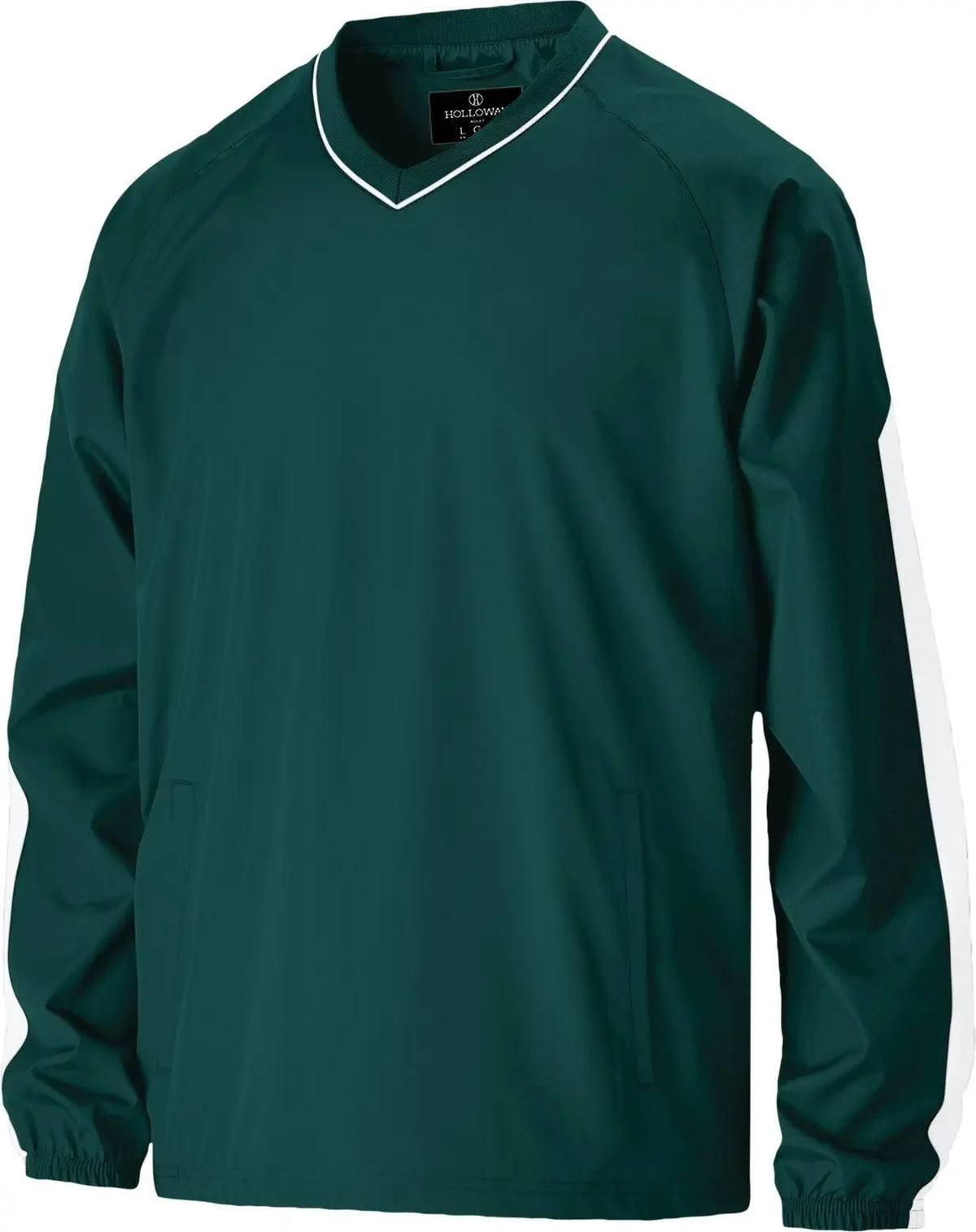 Holloway 229019 Bionic Pullover Windshirt - Dark Green White - Adult s