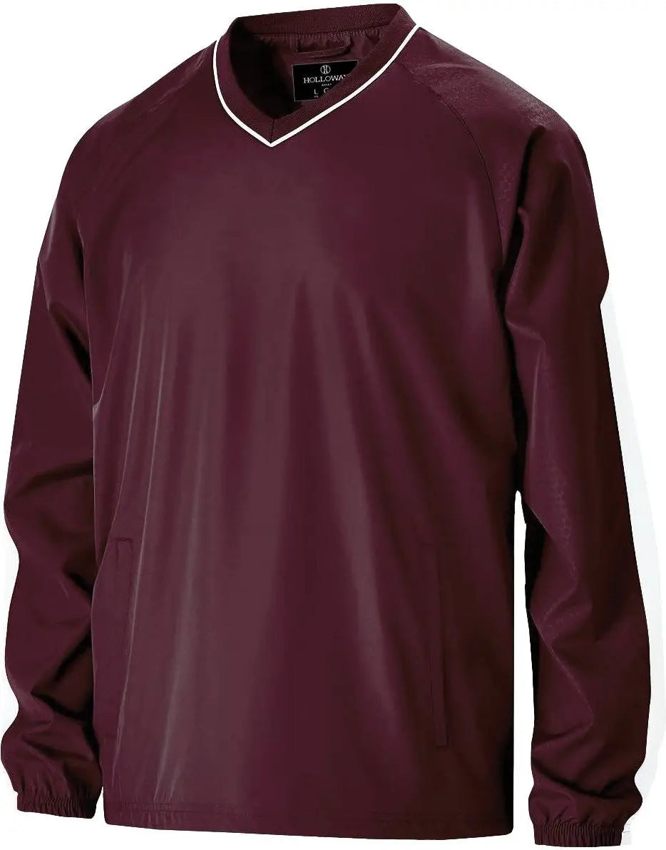 Holloway 229019 Bionic Pullover Windshirt - Maroon White - Adult s
