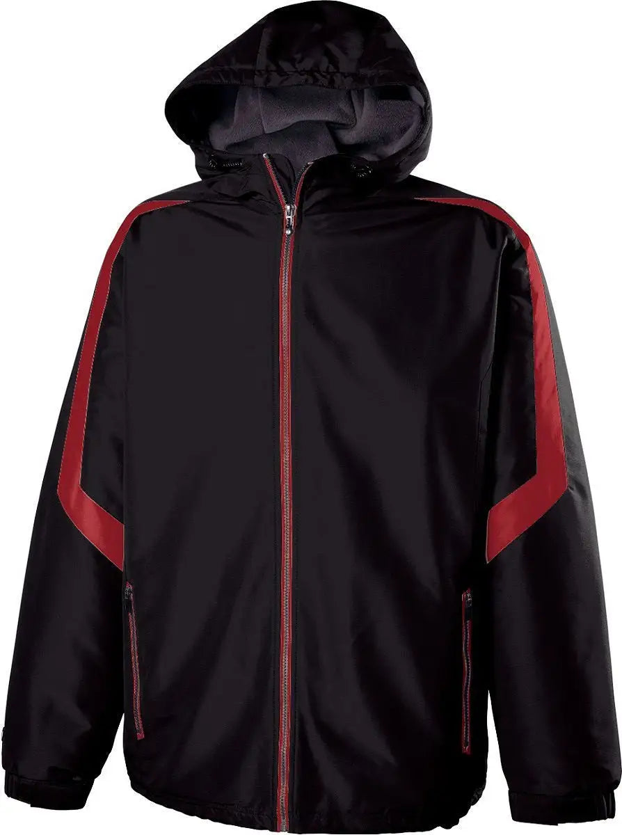 Holloway 229059 Charger Jacket - Black Scarlet - Adult s
