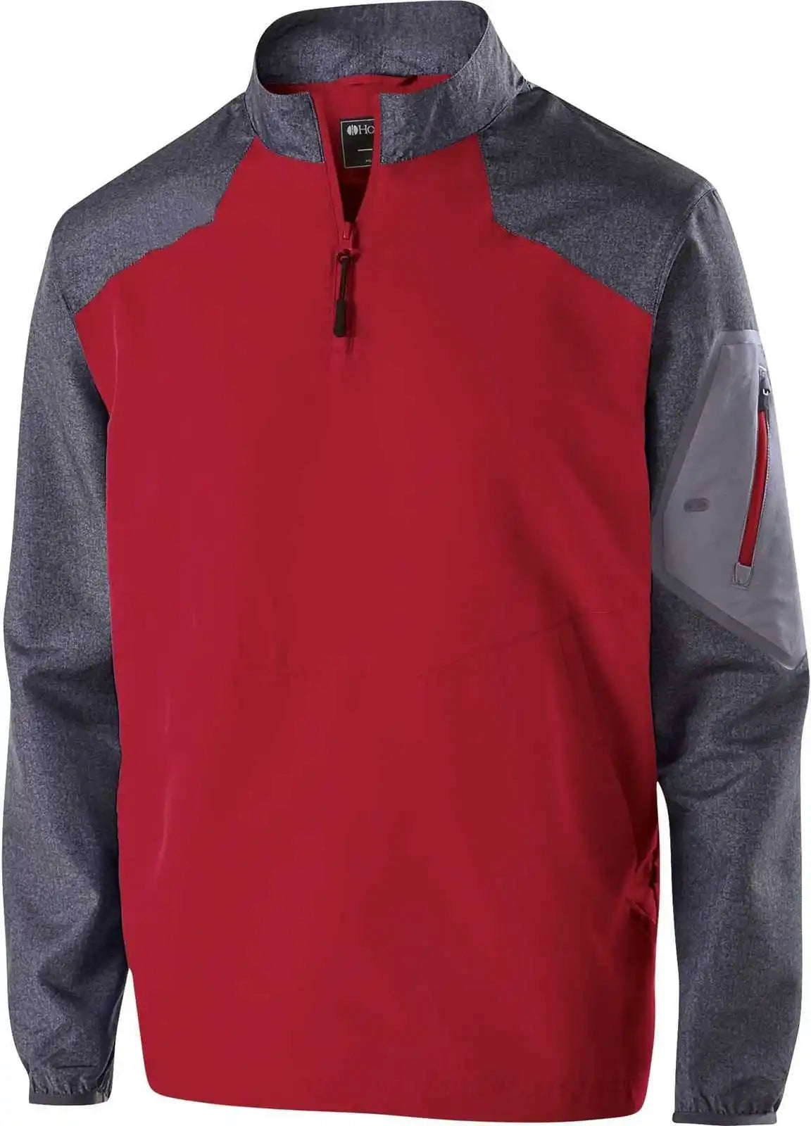 Holloway 229155 Raider Pullover - Carbon Print Scarlet