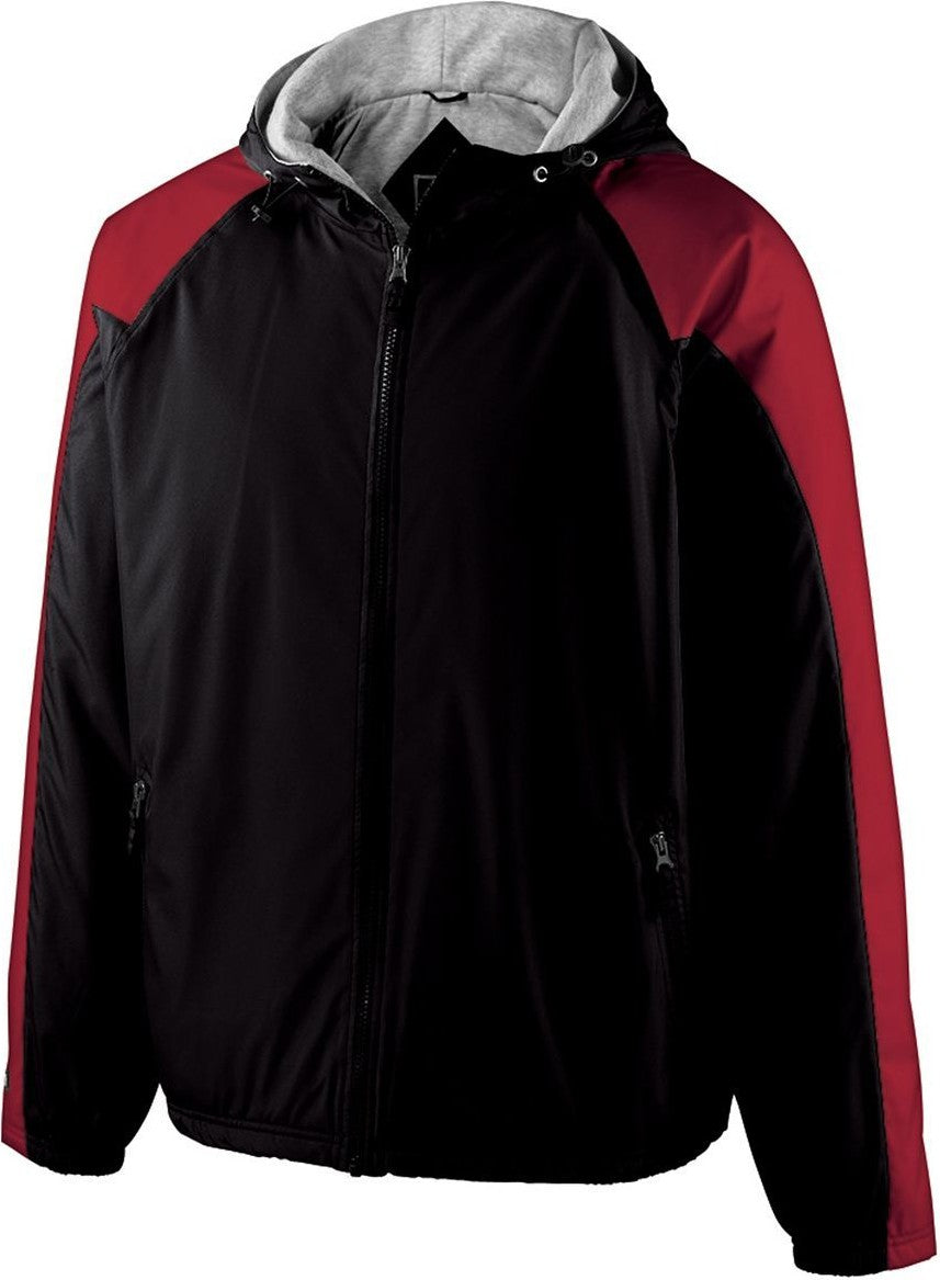 Holloway 229211 Youth Homefield Bi-clr Jacket - Black Scarlet - Red / s