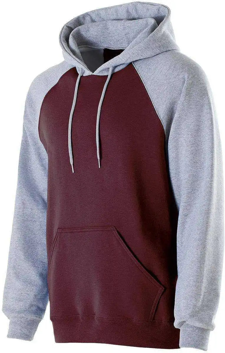 Holloway 229279 Youth Banner Hoodie - Maroon Athletic Heather