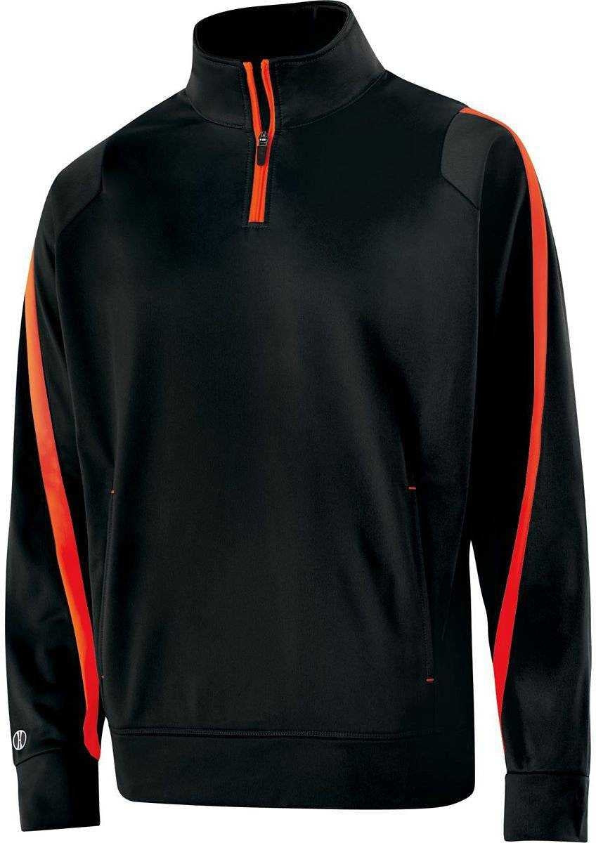 Holloway 229292 Youth Determination Pullover - Black Orange