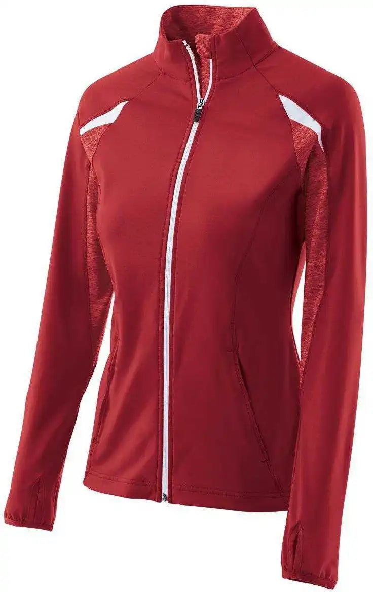 Holloway 229363 Ladies Tumble Jacket Scarlet Heather White