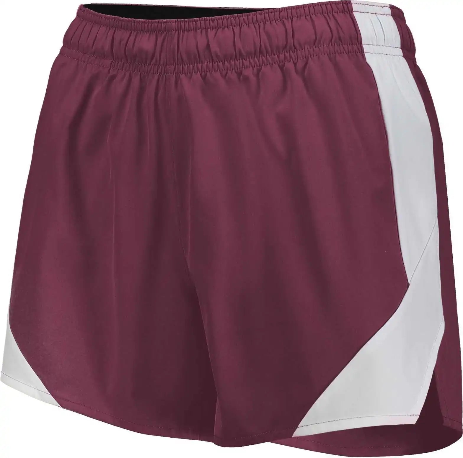 Holloway 229389 Ladies Olympus Shorts - Maroon White